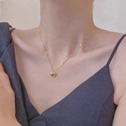 Fashion Jewelry Necklace For Women New Trend Vintage Simple Love Heart Pendant Elegant Party Jewelry Birthday Gifts