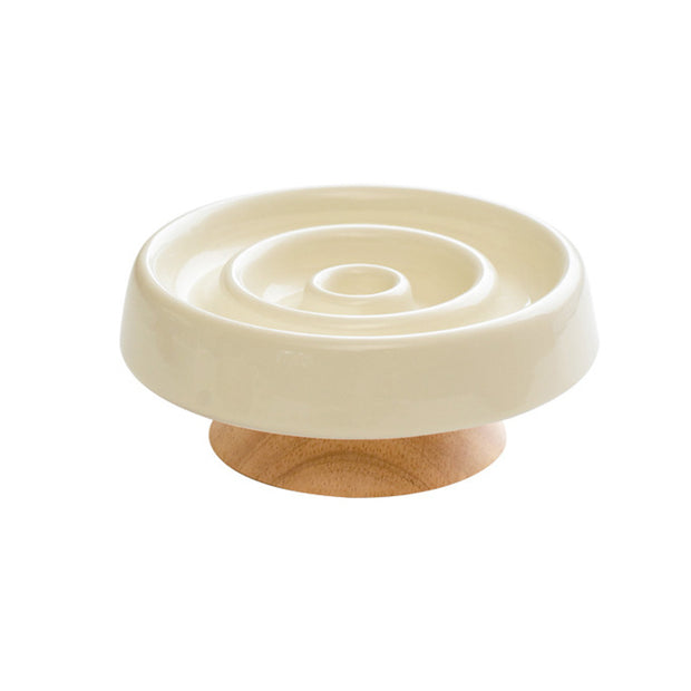 Ceramic Dog Slow Feeder Bowl Anti-Gulping Cat Food Dish Bowls Pet Cat Puzzle Food Bowl Puppy Dogs Cat Feeding Container