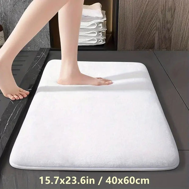 Solid Color Bathroom Toilet Floor Mat Entrance Home Use Non-slip Water-absorbing Quick-drying Door Mat
