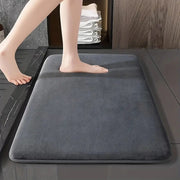 Solid Color Bathroom Toilet Floor Mat Entrance Home Use Non-slip Water-absorbing Quick-drying Door Mat