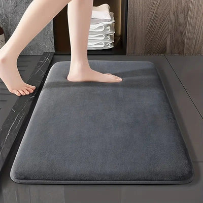 Solid Color Bathroom Toilet Floor Mat Entrance Home Use Non-slip Water-absorbing Quick-drying Door Mat