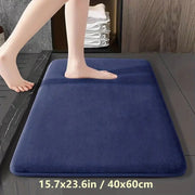 Solid Color Bathroom Toilet Floor Mat Entrance Home Use Non-slip Water-absorbing Quick-drying Door Mat