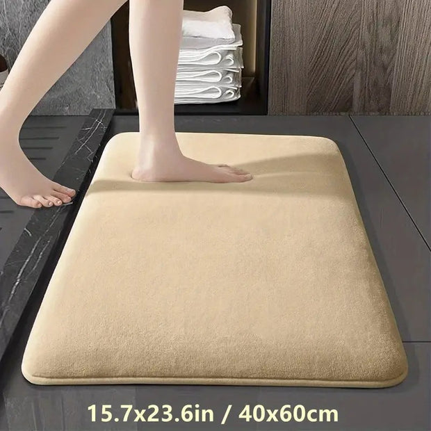 Solid Color Bathroom Toilet Floor Mat Entrance Home Use Non-slip Water-absorbing Quick-drying Door Mat